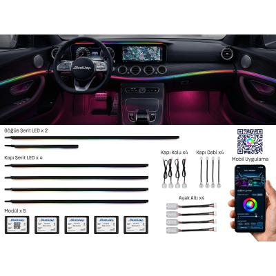 256 RENK RGB UNİVERSAL AMBİYANS AYDINLATMA ARACA ÖZEL