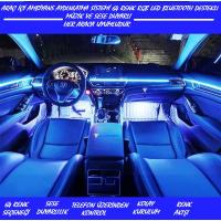 Araç İçi Ambiyans Aydınlatma Sistemi 64 Renk RGB LED Bluetooth Destekli - Müzik ve Ses Duyarlı