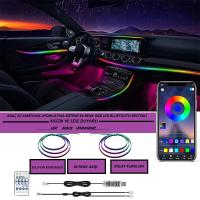 Araç İçi Ambiyans Aydınlatma Sistemi 64 Renk RGB LED Bluetooth Destekli - Müzik ve Ses Duyarlı