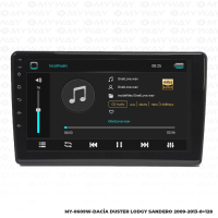 Araç Multimedya Dacia Lodgy Android 12 Carplay 4Gb Ram + 64Gb Hdd 2009-2013 Navigasyon Ekran MYW