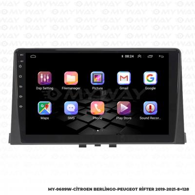 CİTROEN BERLİNGO-PEUGEOT RİFTER ANDROİD MULTİMEDYA 4GB RAM CARPLAY NAVİGASYON EKRAN - MYWAY