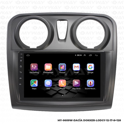 DACİA DOKKER - LODGY - SANDERO ANDROİD MULTİMEDYA 4GB RAM CARPLAY NAVİGASYON EKRAN - MYWAY