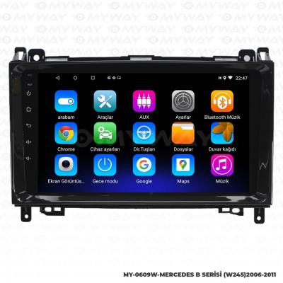 MERCEDES B150-B180-B200 ANDROİD 12 KABLOSUZ CARPLAY NAVİGASYON MULTİMEDYA EKRAN TEYP - MYWAY MY-0609W