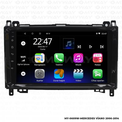 MERCEDES VİTO ANDROİD 12 KABLOSUZ CARPLAY NAVİGASYON MULTİMEDYA EKRAN TEYP - MYWAY MY-0609W