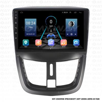 PEUGEOT 207 ANDROİD MULTİMEDYA CARPLAY NAVİGASYON EKRAN - 8GB RAM+128GB HDD - MYWAY