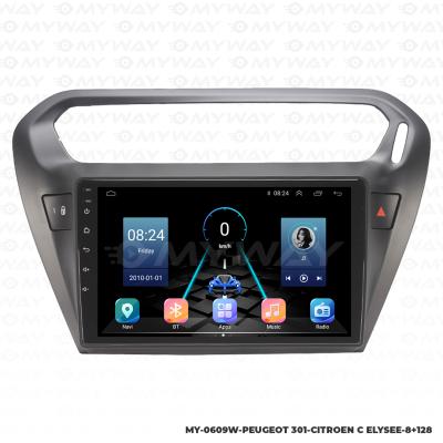 PEUGEOT 301-CİTROEN C-ELYSEE ANDROİD MULTİMEDYA CARPLAY NAVİGASYON EKRAN - 8GB RAM+128GB HDD - MYWAY
