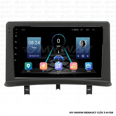 RENAULT CLİO 3 ANDROİD MULTİMEDYA CARPLAY NAVİGASYON EKRAN - 8GB RAM+128GB HDD - MYWAY