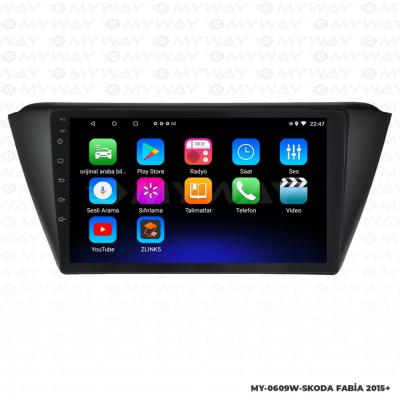 SKODA FABİA ANDROİD 12 MULTİMEDYA KABLOSUZ CARPLAY NAVİGASYON EKRAN TEYP - MYWAY MY-0609W