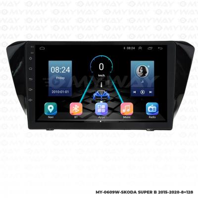 SKODA SUPERB ANDROİD MULTİMEDYA CARPLAY NAVİGASYON EKRAN + PLAKALIK KAMERA - 8GB RAM+128GB HDD - MYWAY
