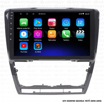 SKODA YETİ ANDROİD 12 MULTİMEDYA KABLOSUZ CARPLAY NAVİGASYON EKRAN TEYP - MYWAY MY-0609W