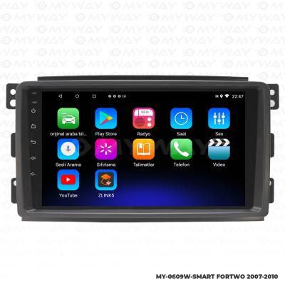 SMART FORTWO ANDROİD 12 MULTİMEDYA KABLOSUZ CARPLAY NAVİGASYON EKRAN TEYP - MYWAY MY-0609W