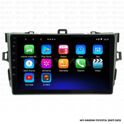 TOYOTA COROLLA ANDROİD 12 MULTİMEDYA KABLOSUZ CARPLAY NAVİGASYON EKRAN TEYP - MYWAY MY-0609W