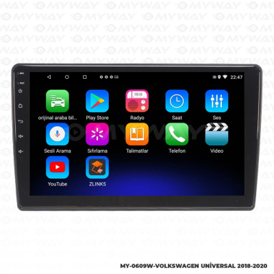 VW CARAVELLE ANDROİD 12 MULTİMEDYA KABLOSUZ CARPLAY NAVİGASYON EKRAN TEYP - MYWAY MY-0609W