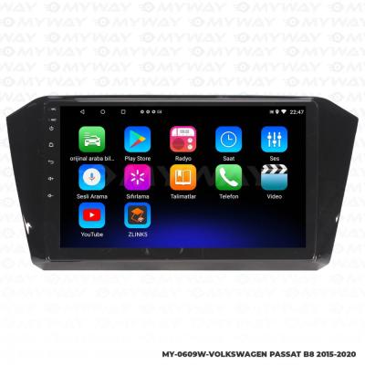 VW PASSAT B8 ANDROİD 12 MULTİMEDYA KABLOSUZ CARPLAY NAVİGASYON EKRAN TEYP - MYWAY MY-0609W