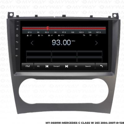 Araç Multimedya Myway Mercedes C Class C180 (W203-W209) Android 4Gb Ram + 64Gb Hdd Carplay Navigasyon Ekran MYW